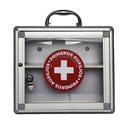 CAJA DE ALUMINIO PARA PRIMEROS AUXILIOS CON VENTANA